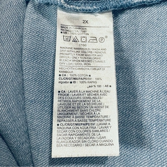 NWOT, Old Navy, Plus Size Tiered Jean Cami Swing Top, 2X, Blue - Picture 8 of 9